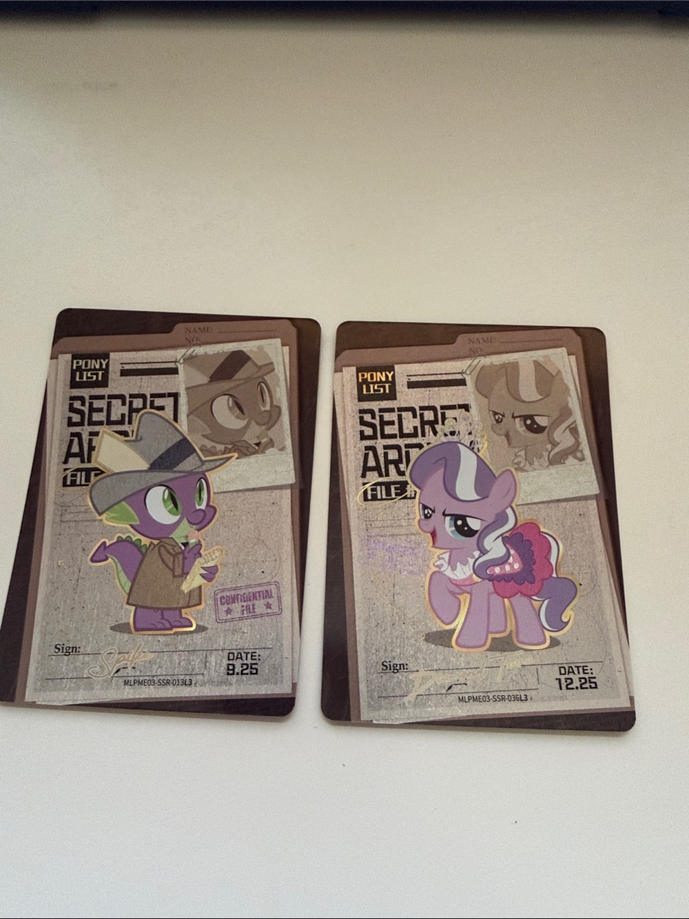 My Little Pony Purple & Green Detective Trading Card Duo